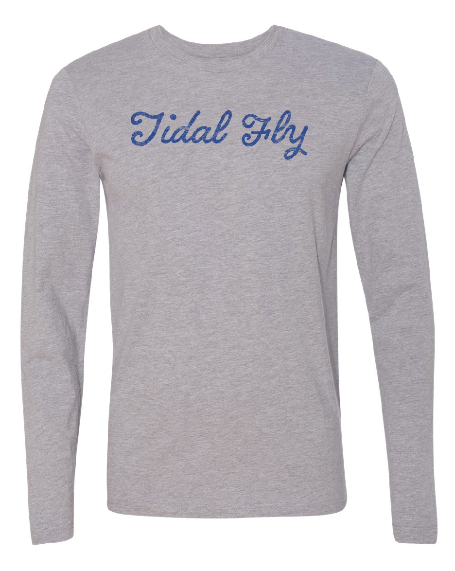 Long Sleeve Navy Baseball Font, Logo back collar